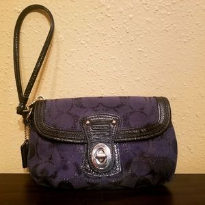 Coach Signature Turnlock Wristlet